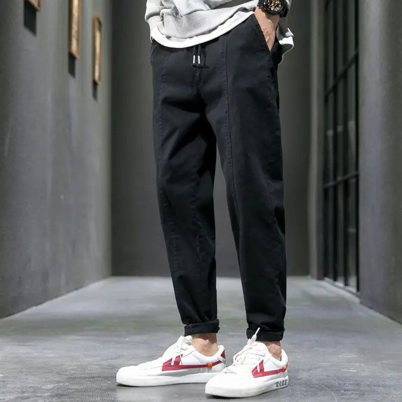 Elian | Men's Tapered Fit Drawstring Casual Trousers