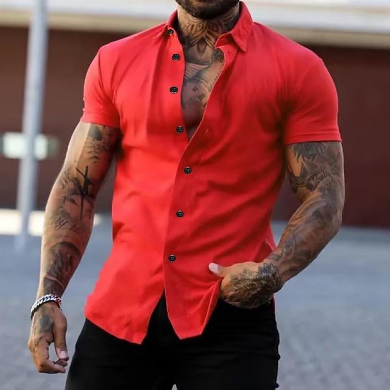 Marco | Men's Short Sleeve Lapel Button Shirt
