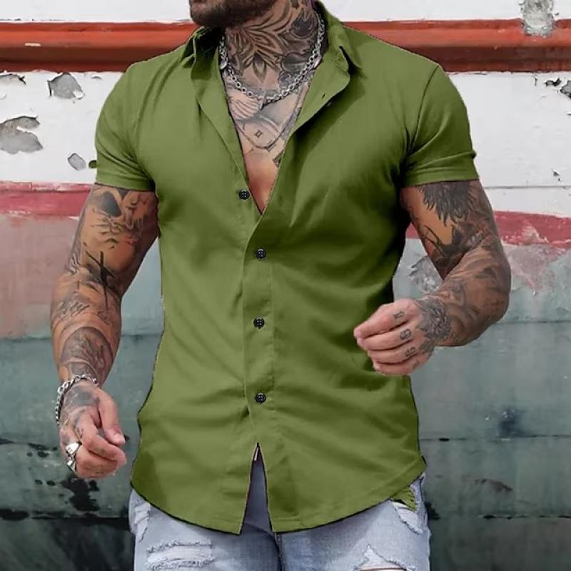 Marco | Men's Short Sleeve Lapel Button Shirt
