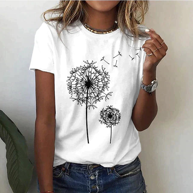 Riley | Women's Casual Crew Neck Graphic Tee Shirt