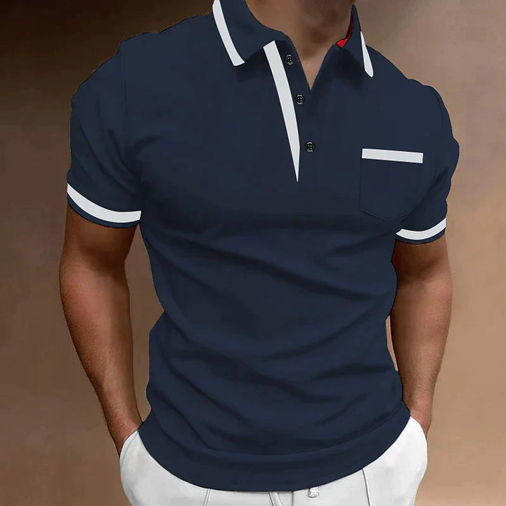 Evan | Men's Contrast Trim Short Sleeve Polo