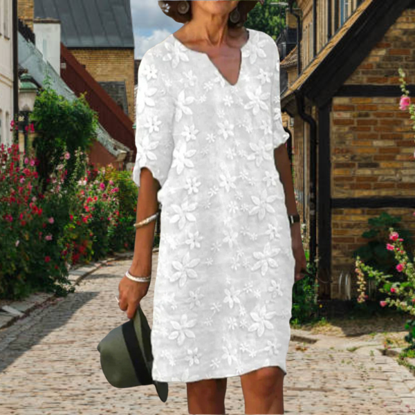 Sophie | Women's Floral V-Neck Midi Summer Dress