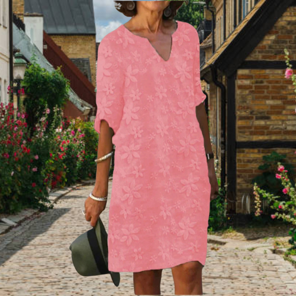 Sophie | Women's Floral V-Neck Midi Summer Dress