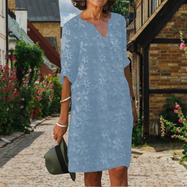 Sophie | Women's Floral V-Neck Midi Summer Dress