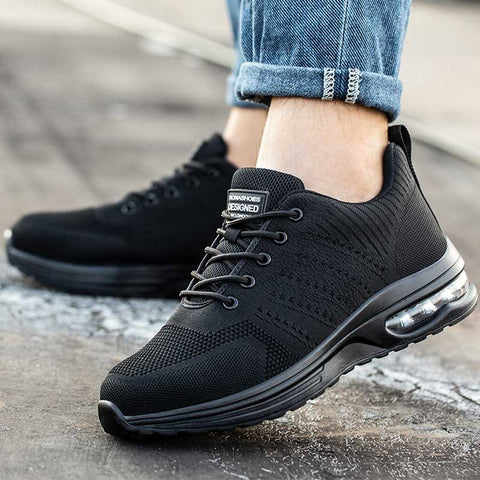 Steel-Toe Safety Shoes for Women – Non-Slip, Breathable Work Footwear with Protective Toe for Industrial Use