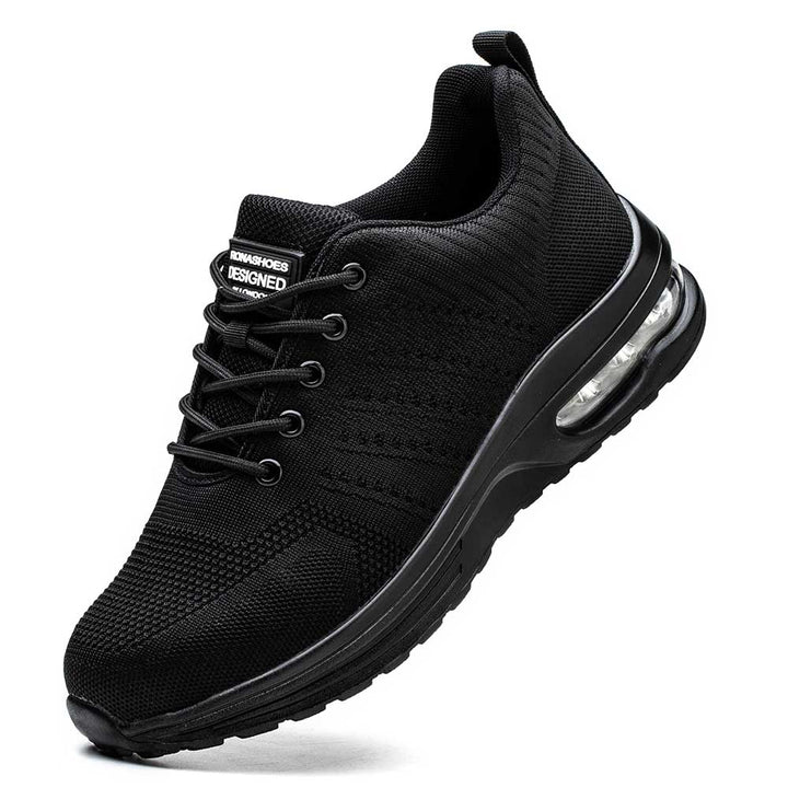 Steel-Toe Safety Shoes for Women – Non-Slip, Breathable Work Footwear with Protective Toe for Industrial Use