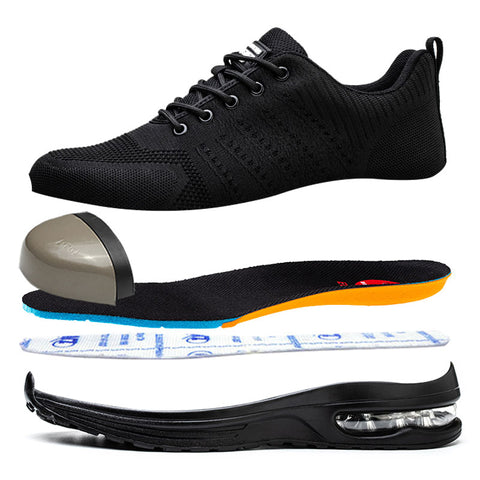 Steel-Toe Safety Shoes for Women – Non-Slip, Breathable Work Footwear with Protective Toe for Industrial Use