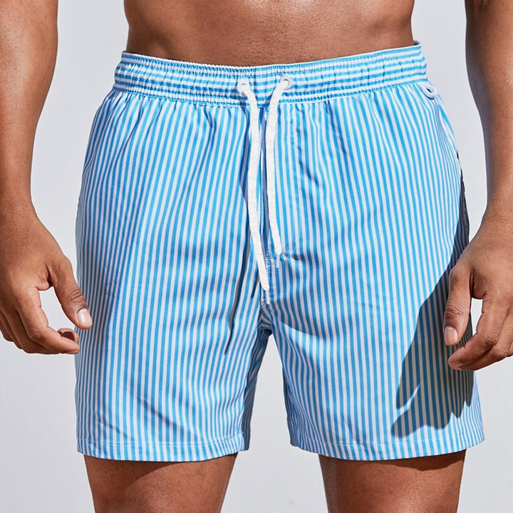 Noah | Men's Sporty Vertical Stripe Swim Shorts