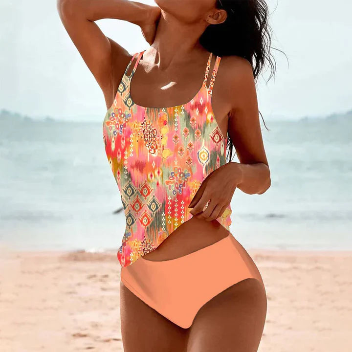 Aveline | Women's Printed Two-Piece Tankini Swim Set