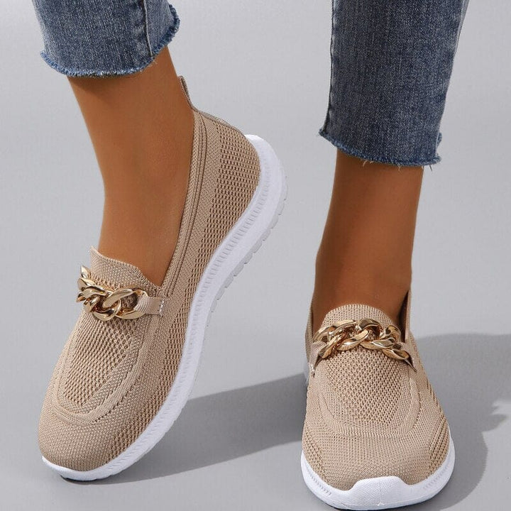 Calira | Women's Stretch Knit Slip-On Loafers