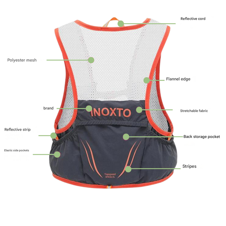 Trail Running Vest with Soft Flask Hydration Backpack Unisex