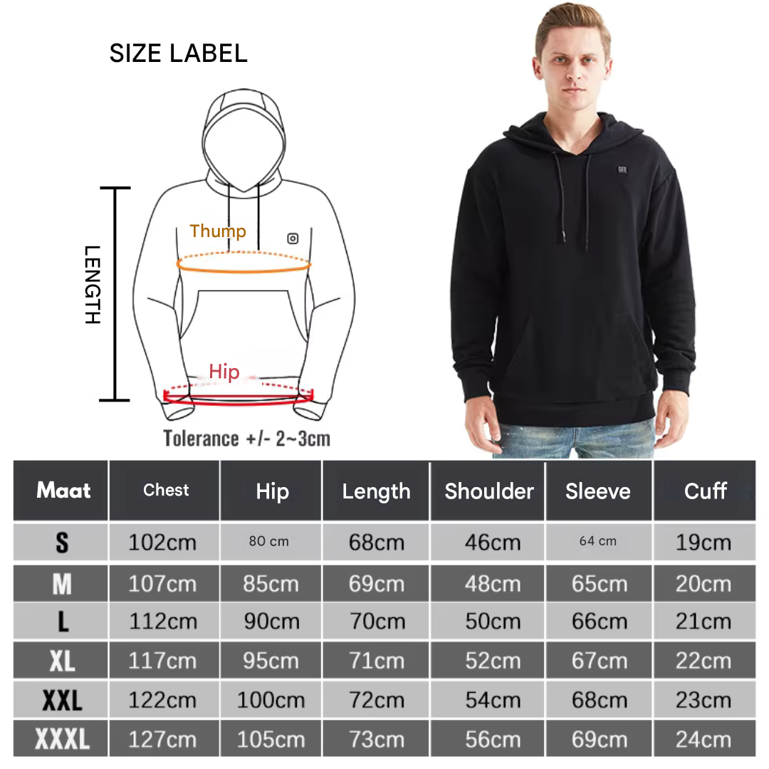 Heated Hoodie USB Rechargeable Water-Resistant Winter Outdoor Jacket