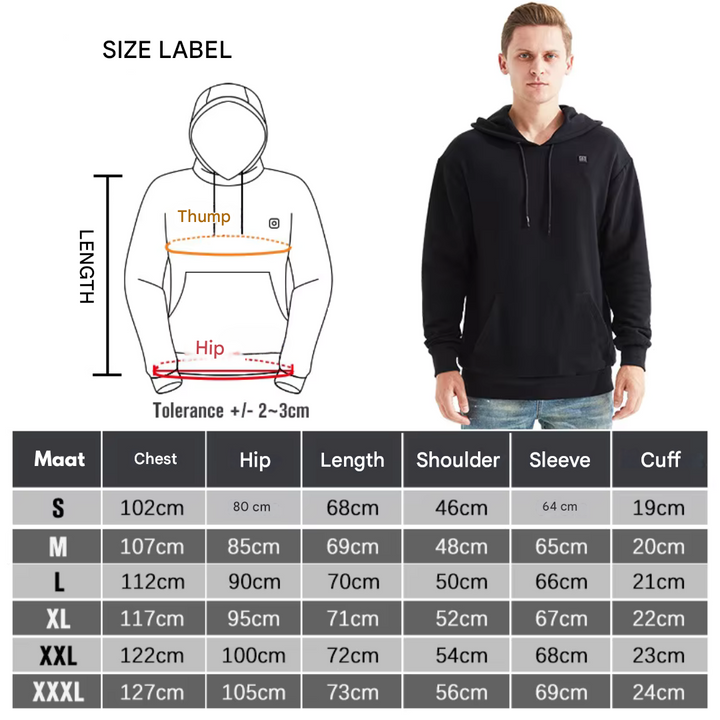 Heated Hoodie USB Rechargeable Water-Resistant Winter Outdoor Jacket