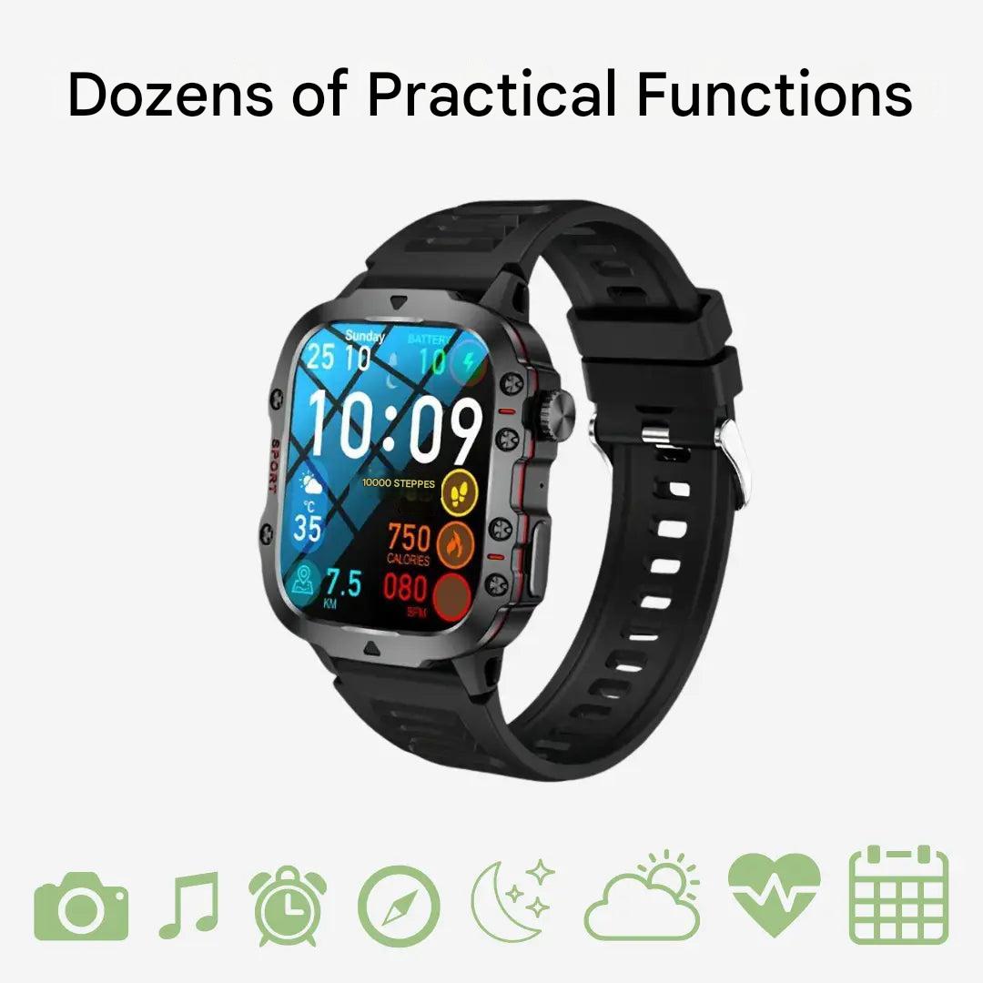 Men's Sports Smartwatch IP68 Weather-Resistant Fitness Tracker Watch