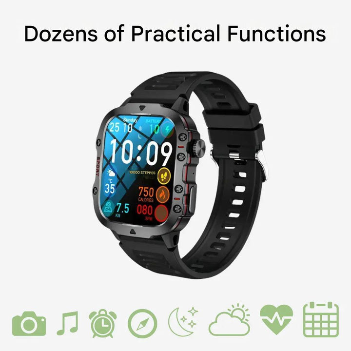 Men's Sports Smartwatch IP68 Weather-Resistant Fitness Tracker Watch