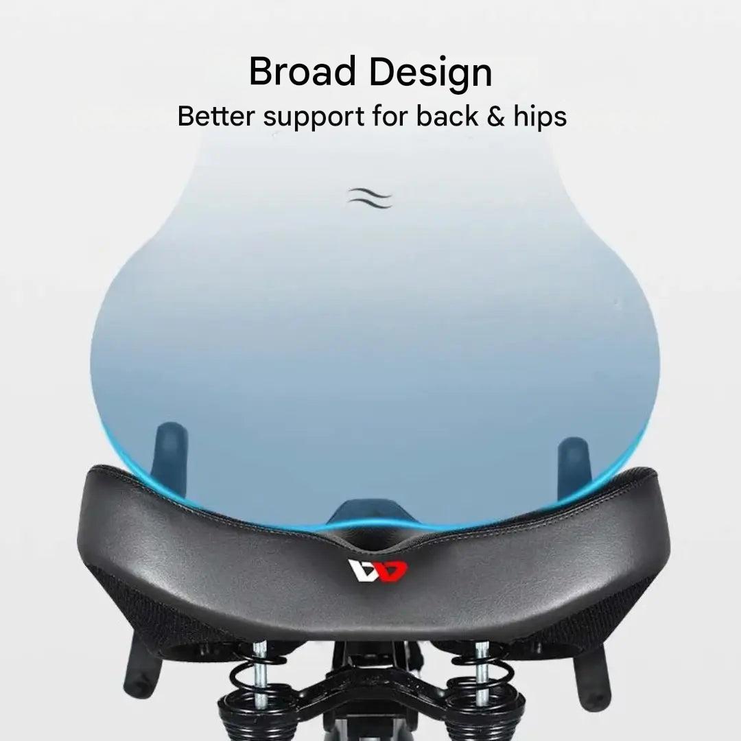 Ergonomic Bike Saddle Wide Comfortable Shock-Absorbing Seat
