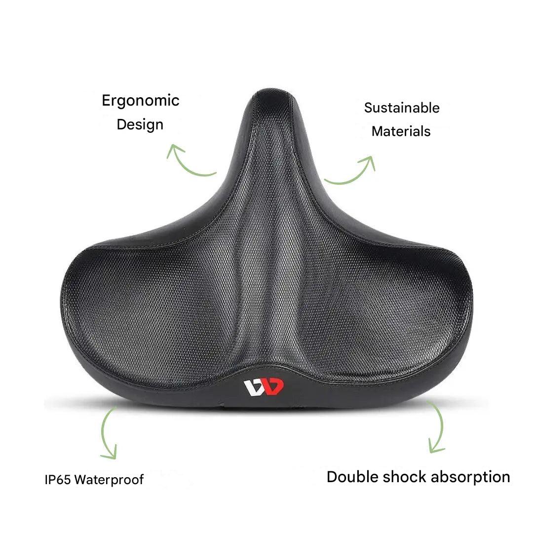 Ergonomic Bike Saddle Wide Comfortable Shock-Absorbing Seat