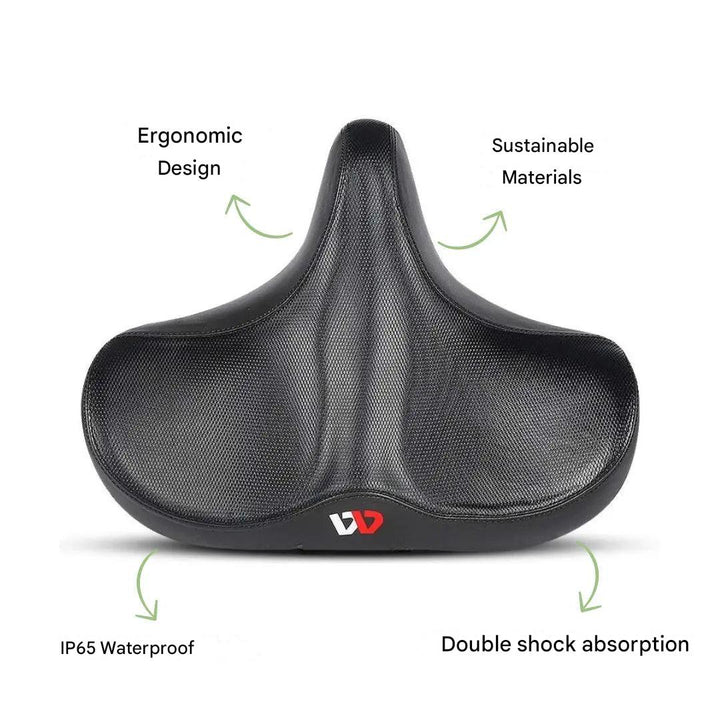 Ergonomic Bike Saddle Wide Comfortable Shock-Absorbing Seat