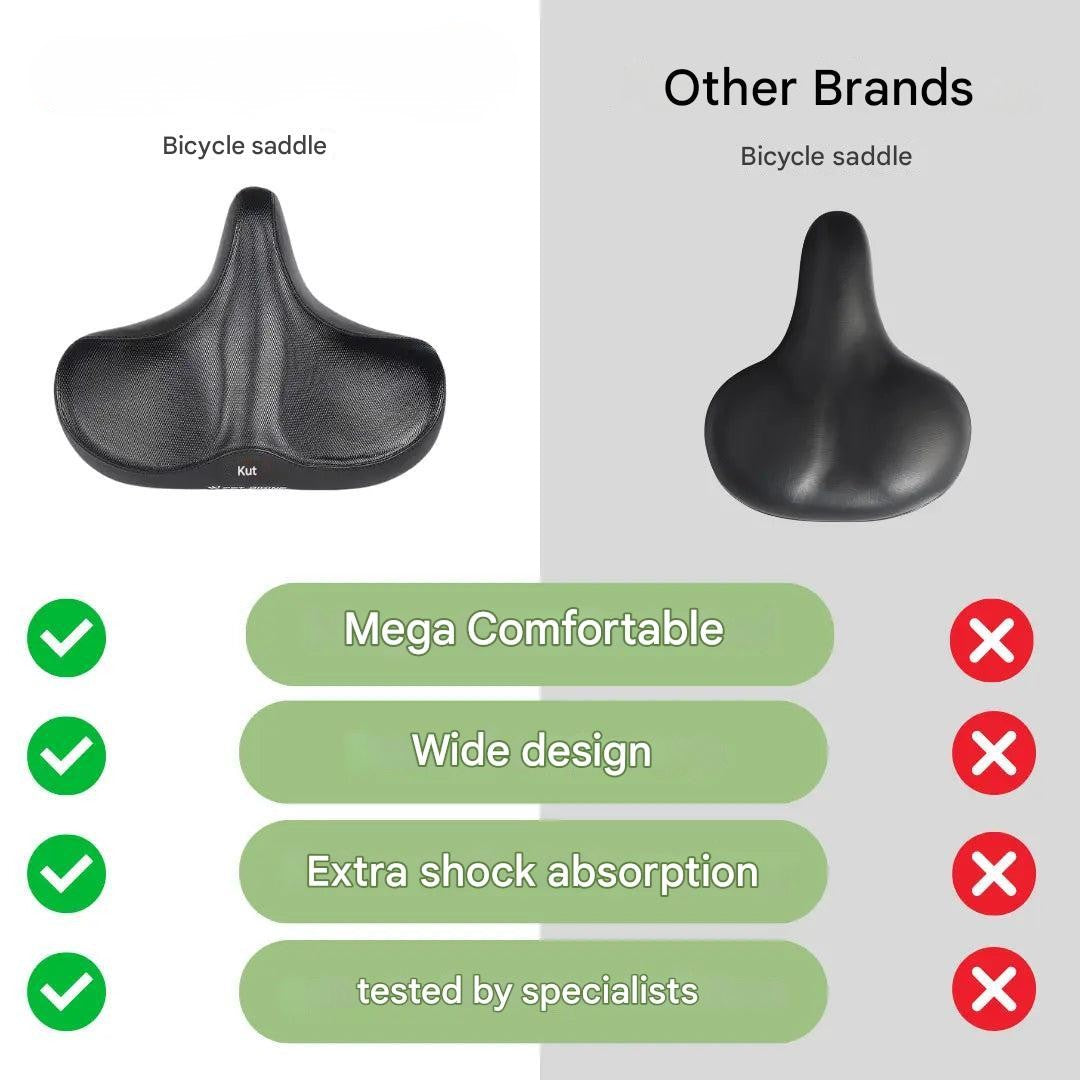 Ergonomic Bike Saddle Wide Comfortable Shock-Absorbing Seat