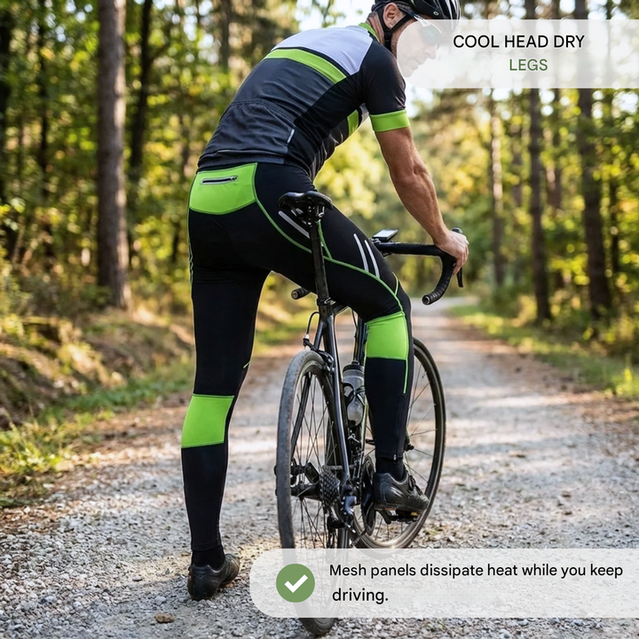 Men's Cycling Shorts Gel-Padded Long Breathable Bike Tight