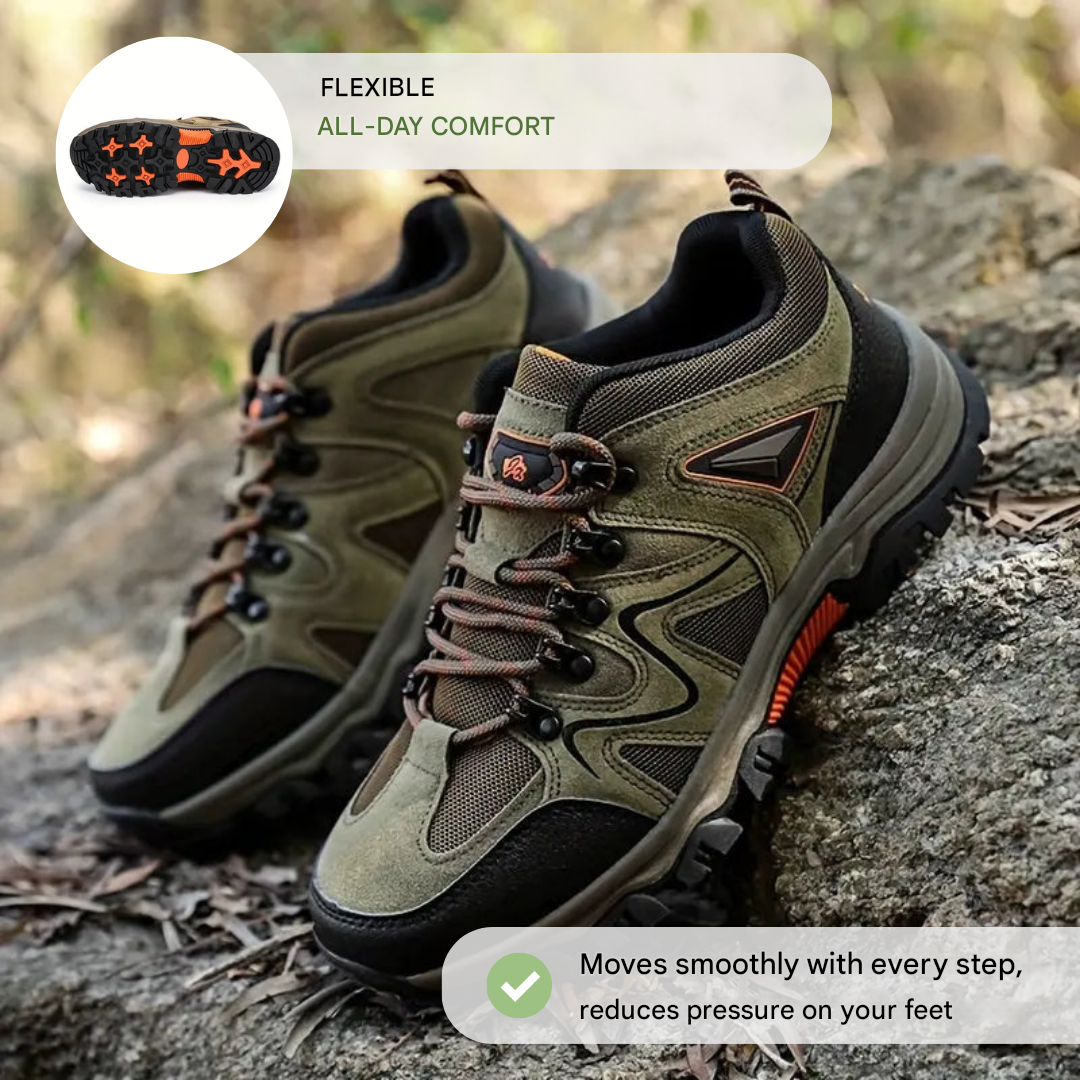 Men's Waterproof Hiking Shoes Wide-Fit Supportive Outdoor Walking