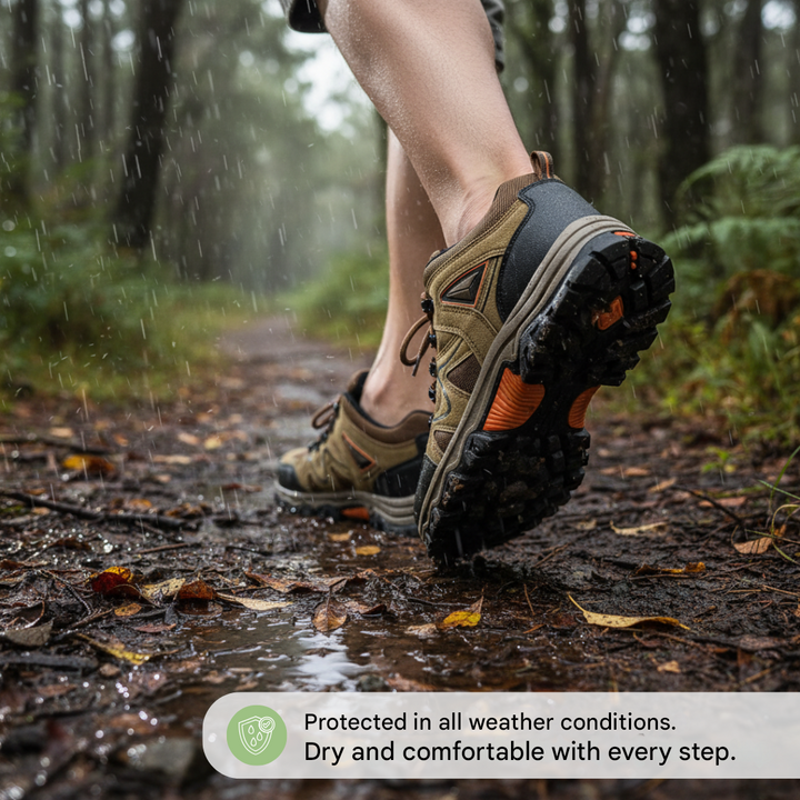 Men's Waterproof Hiking Shoes Wide-Fit Supportive Outdoor Walking