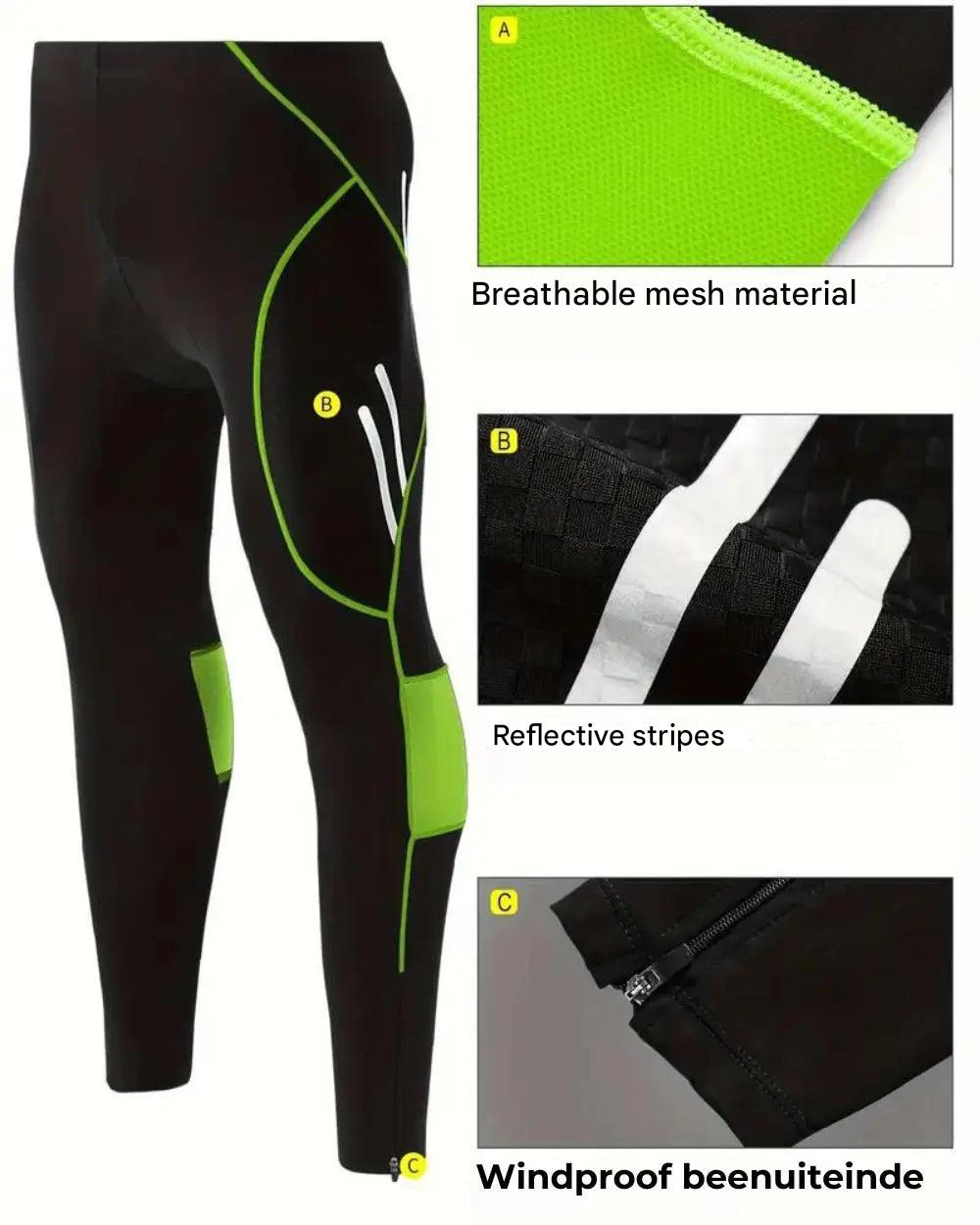 Men's Cycling Shorts Gel-Padded Long Breathable Bike Tight