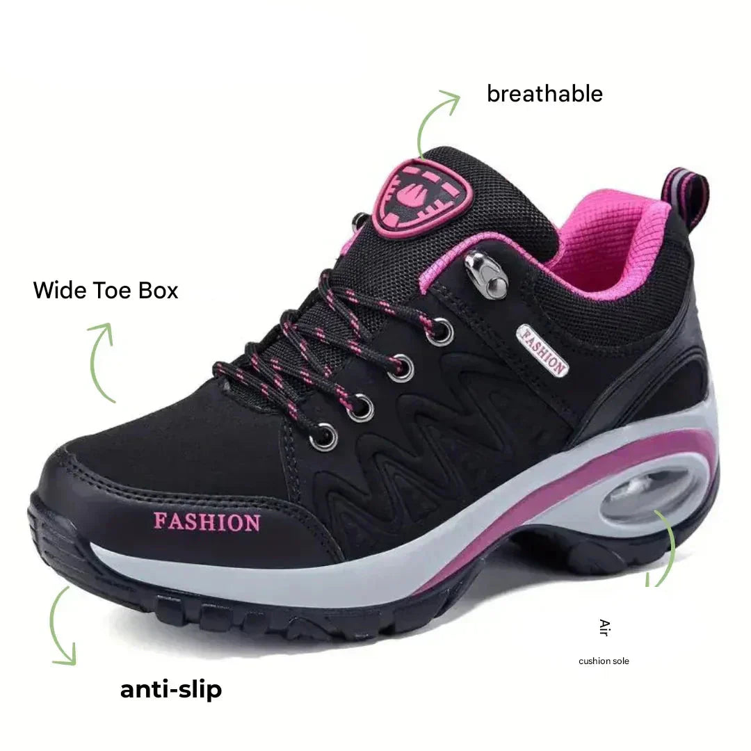 Women's Waterproof Hiking Shoes Wide-Fit Supportive Outdoor Walking