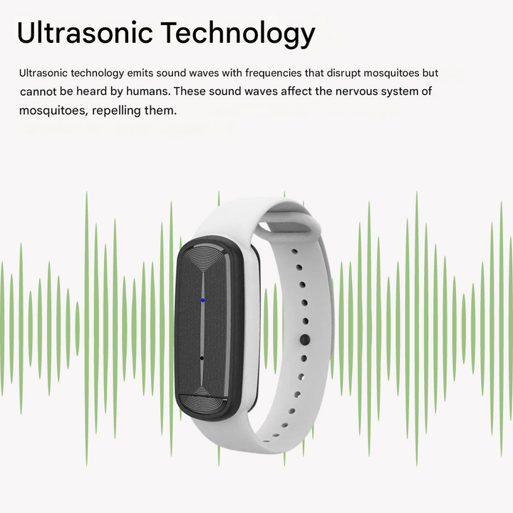 Ultrasonic Mosquito Repeller Bracelet Rechargeable Outdoor Wristband