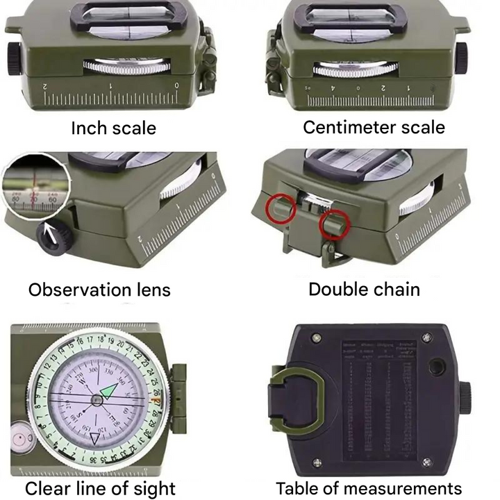 Professional Compass Military Folding Water-Resistant Outdoor Survival