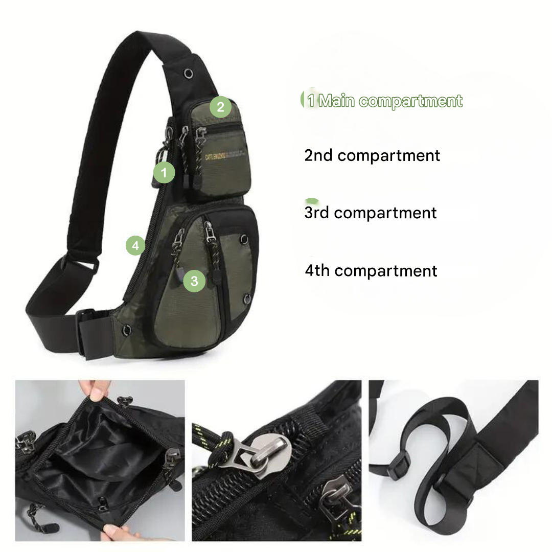Anti Theft Crossbody Bag Water-Resistant Outdoor Travel Sling