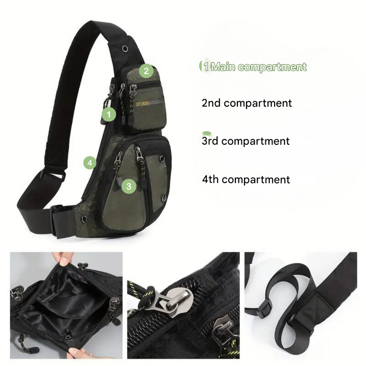 Anti Theft Crossbody Bag Water-Resistant Outdoor Travel Sling