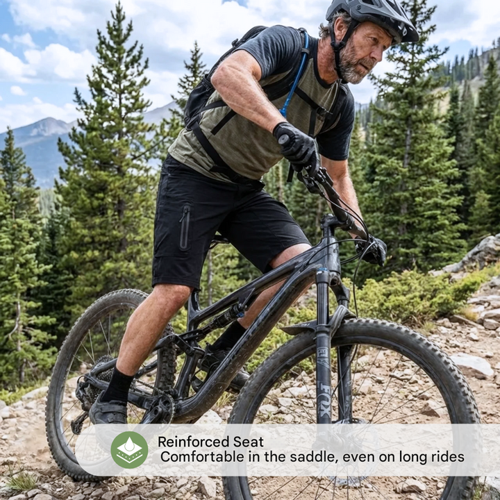 Men's MTB Cycling Shorts Cargo Pockets Quick-Drying Bike