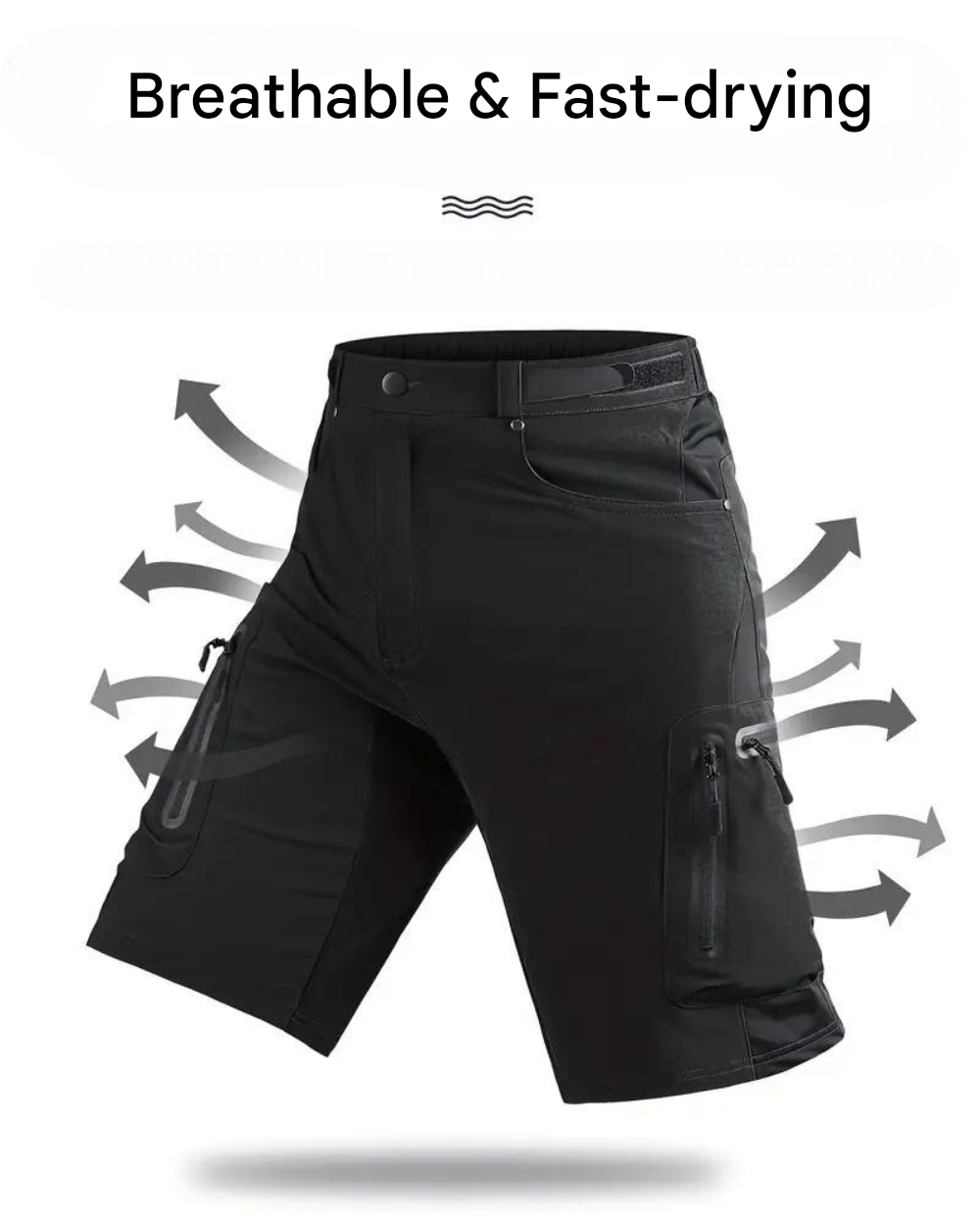 Men's MTB Cycling Shorts Cargo Pockets Quick-Drying Bike