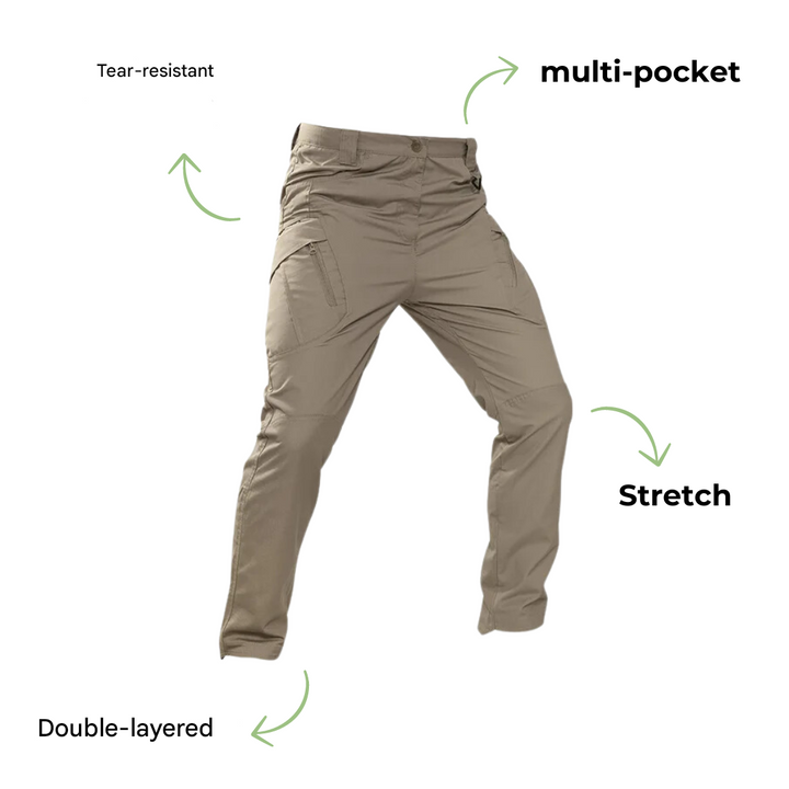 Men's Tactical Cargo Trousers Water-Resistant Outdoor Hiking