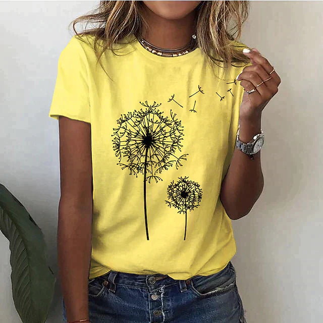 Freya | Women's Printed Round Neck Everyday Tee