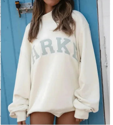 Riley | Women's Oversized Mock Neck Graphic Sweater