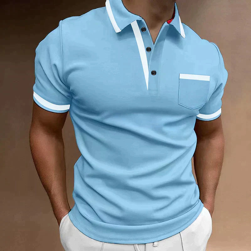 Evan | Men's Contrast Trim Short Sleeve Polo