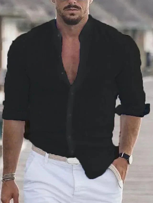 Noah | Men's Linen Button-Up Summer Shirt